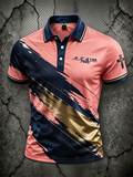 Men's My Faith Is 100% Cross Graphic Gold Brushstroke Polo Shirt