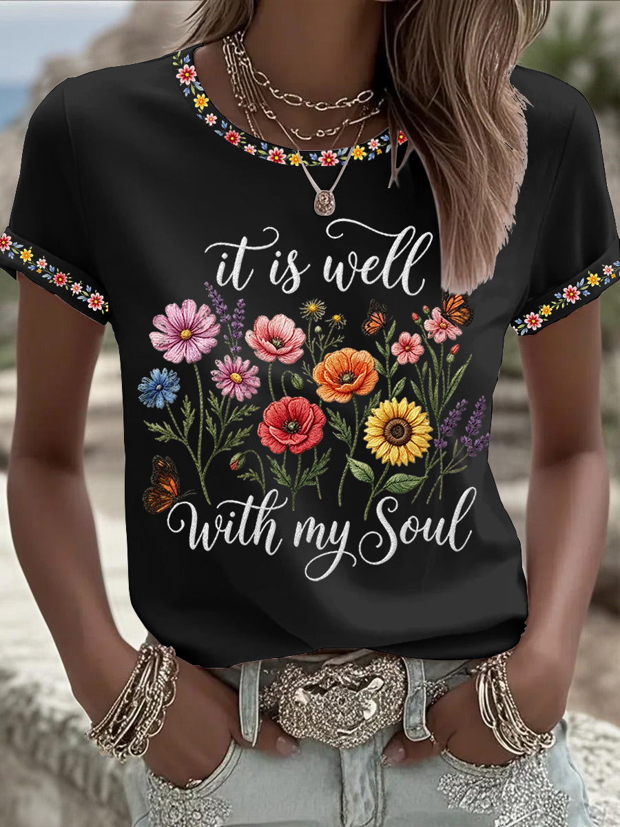 Women's America 250 Christian Cross T-shirt