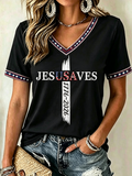 Women's Faith Print short-sleeved T-shirt
