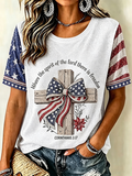 Women'S Flag 250Th Anniversary Printed Short Sleeve T-Shirt