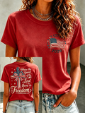 American Faith Jesus Memorial Printed Casual T-Shirt
