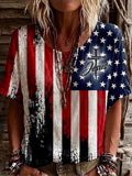Women'S 250Th Anniversary Faith Short Sleeved Cotton And Hemp Top