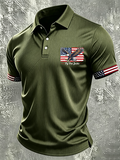 Men'S Eagle Printed Polo Shirt