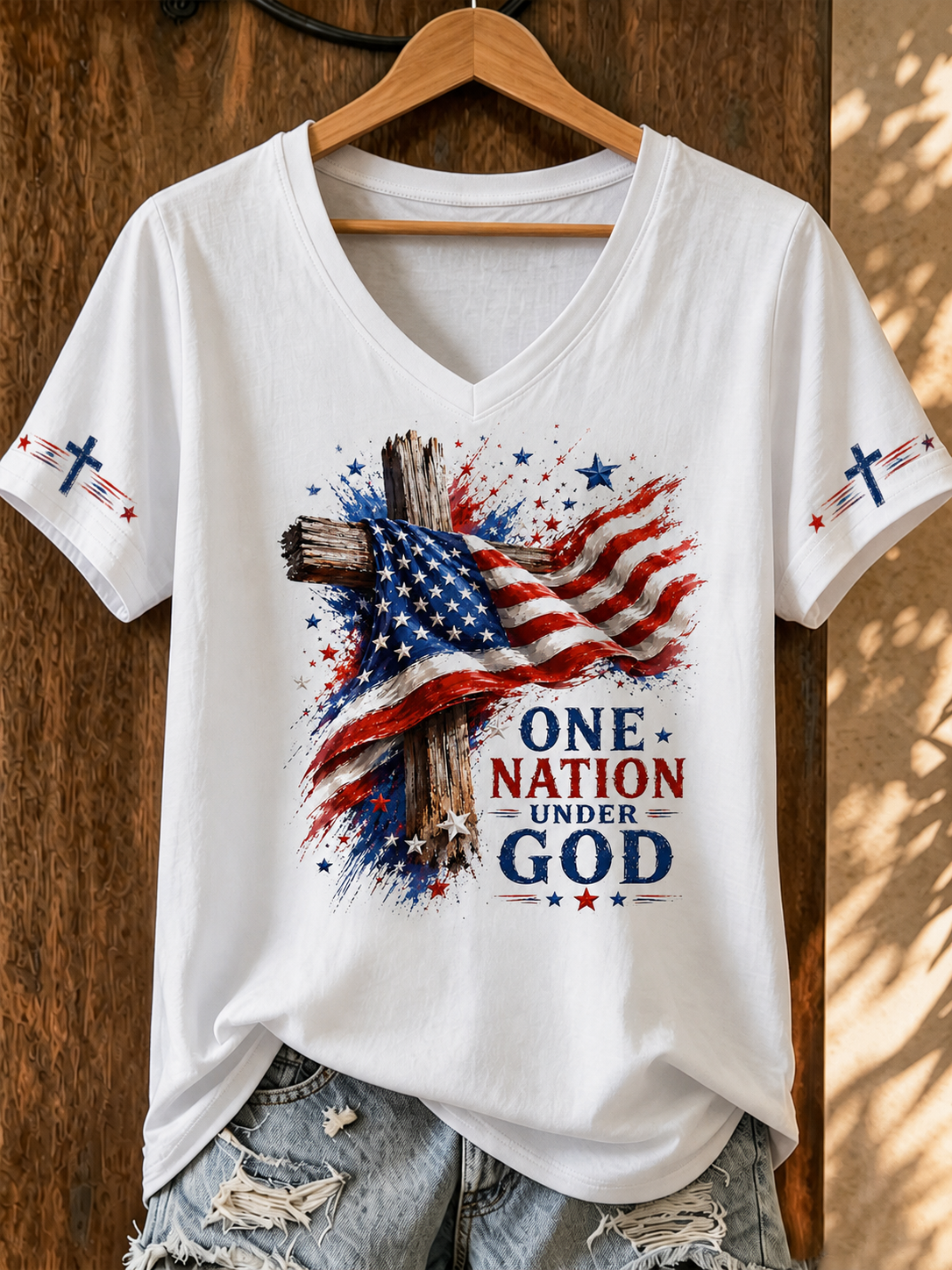 Women's American Jesus print T-shirt