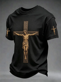 Men'S Christian Cross Print Tee