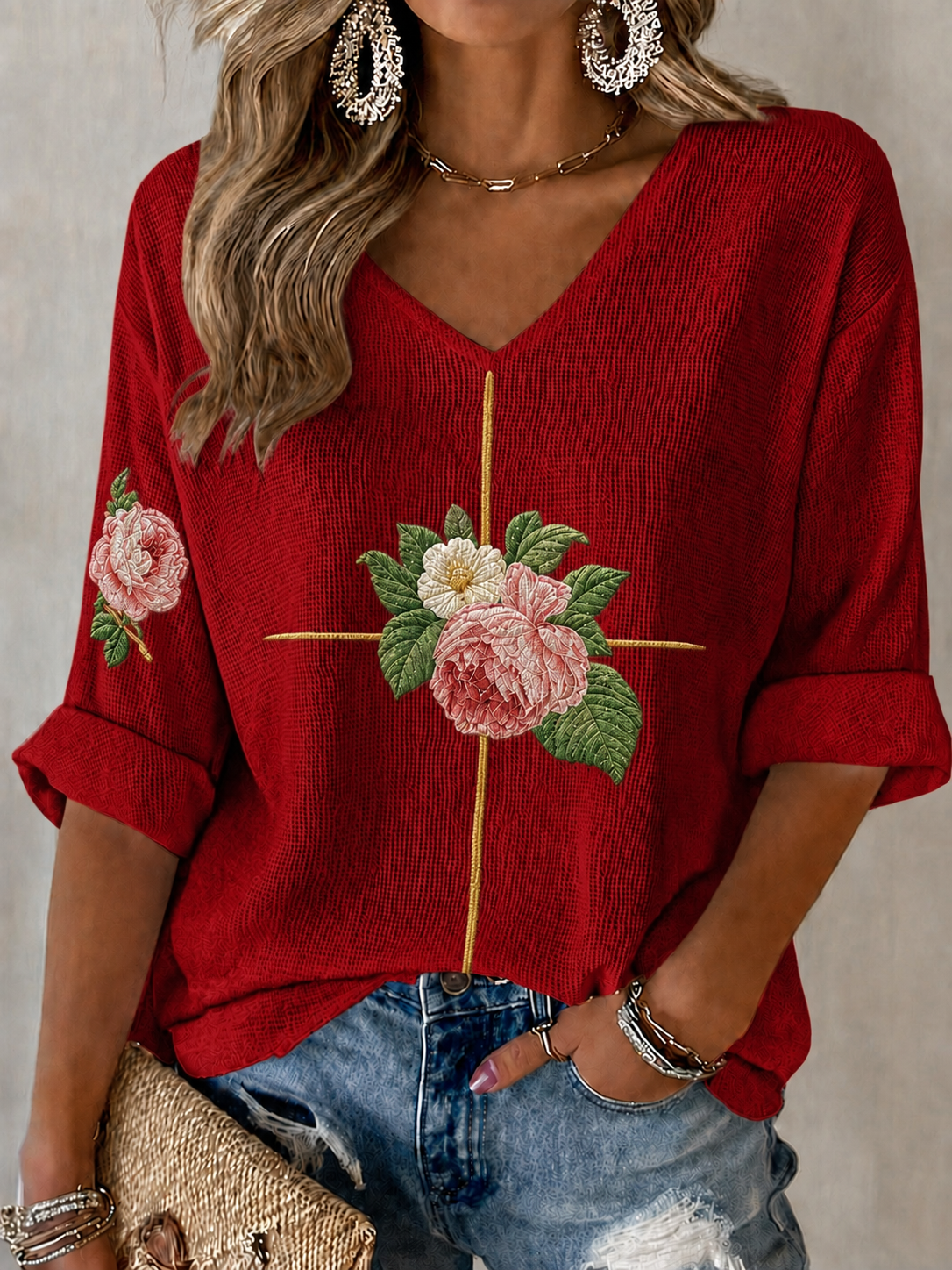 Women'S Casual Faith Art Printed Top