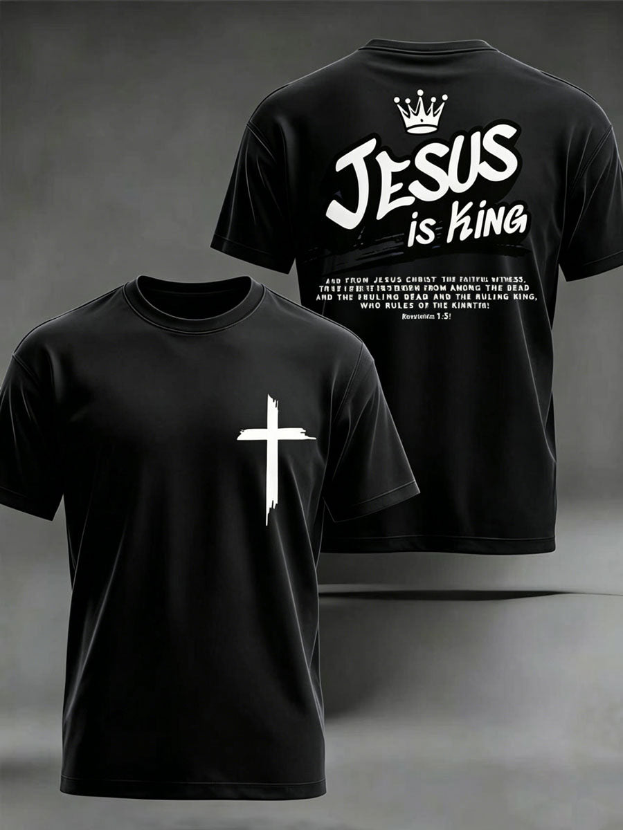 Men'S Faith Print Casual Top