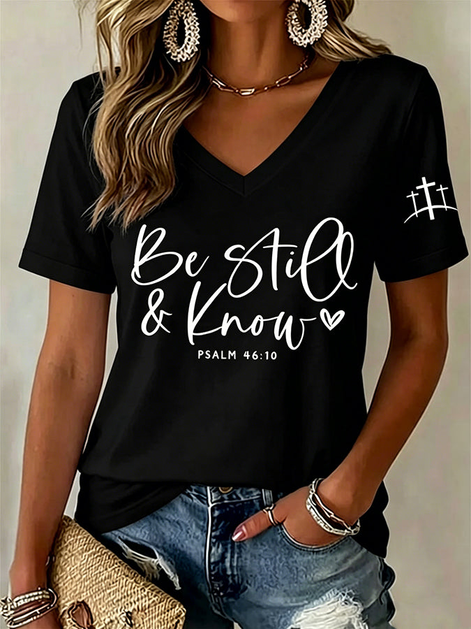 Women'S Faith Print Printed T-Shirt