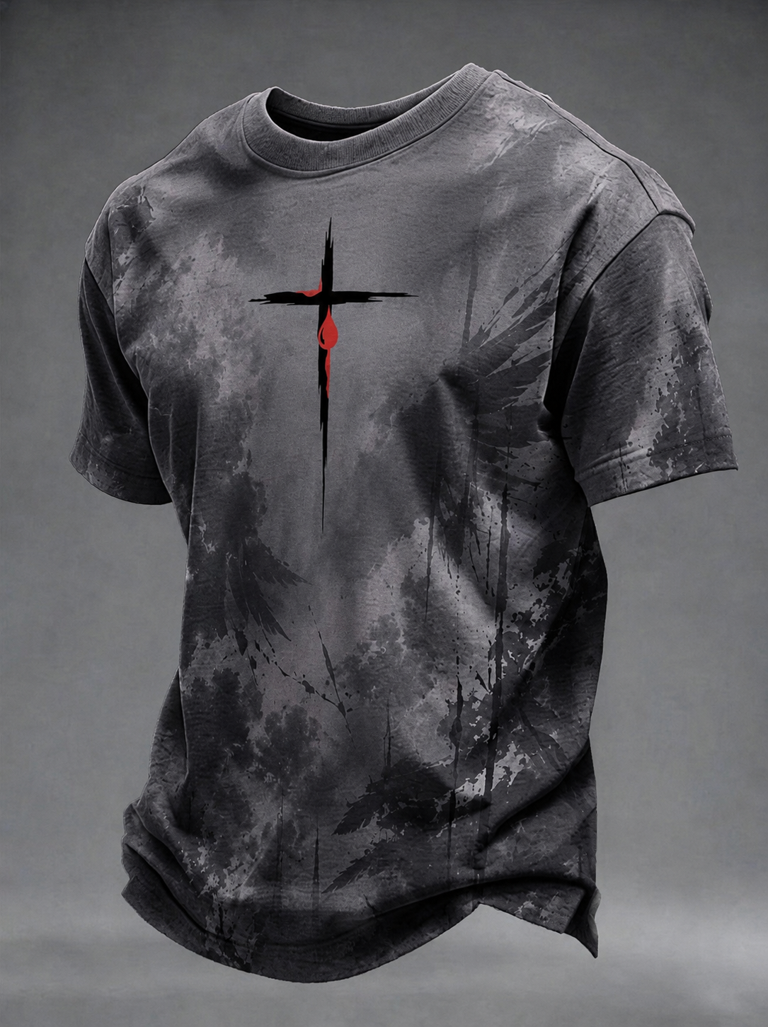 Men'S Faith Art Printed Round Neck T-Shirt