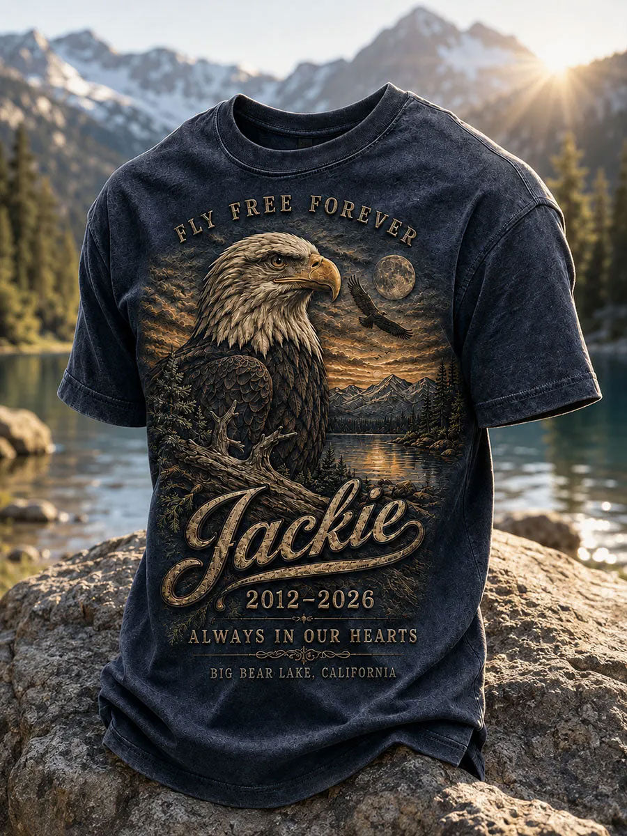 Fly Free Forever Jackie Bald Eagle Memorial T-Shirt