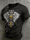 Men'S Faith Cross Printed Casual T-Shirt