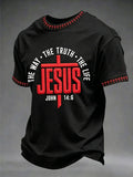 Men's The Way, The Truth, The Life Printed Casual T-shirt