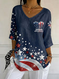 Women's US 250th Anniversary Print Casual Top