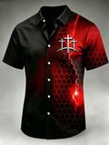 Men's Faith Cross Printed Casual Shirt