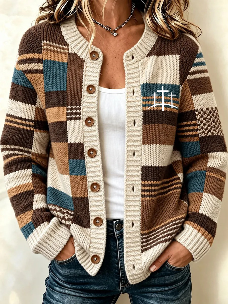 Women'S Retro Faith Knitted Cardigan