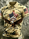 Men'S Retro Faith 250Th Anniversary American Polo Shirt