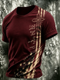 Men'S Faith Pattern Printed Casual T-Shirt