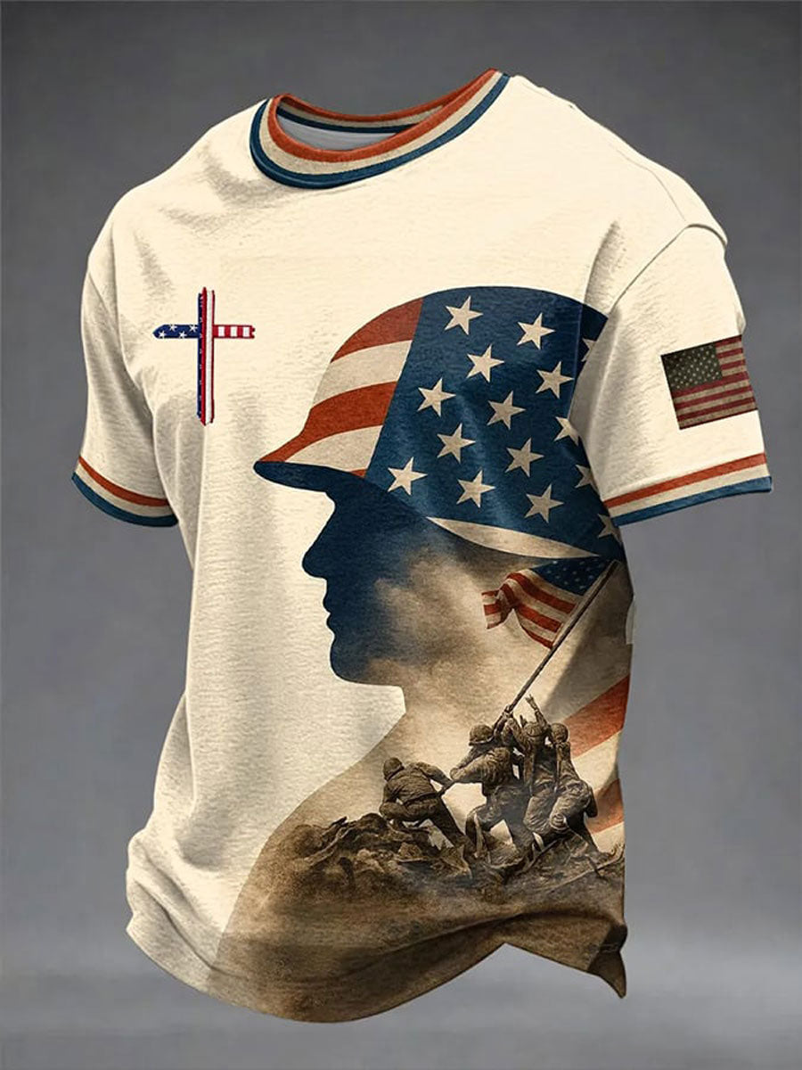 Men'S Faith Print Casual Top