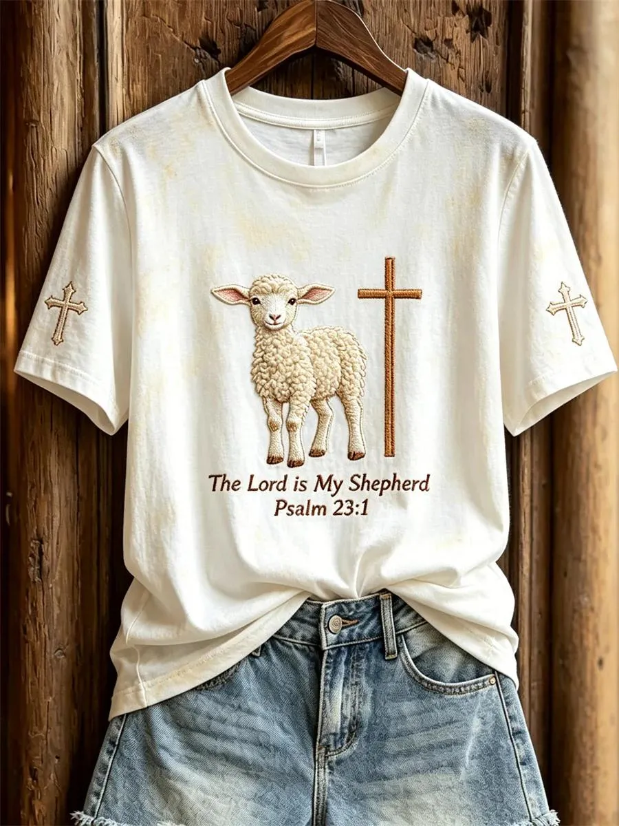 Women's Casual Faith Floral Printed T-Shirt