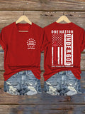 Women's One Nation Under God Printed T-shirt