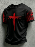 Men's Faith Printed Casual T-shirt