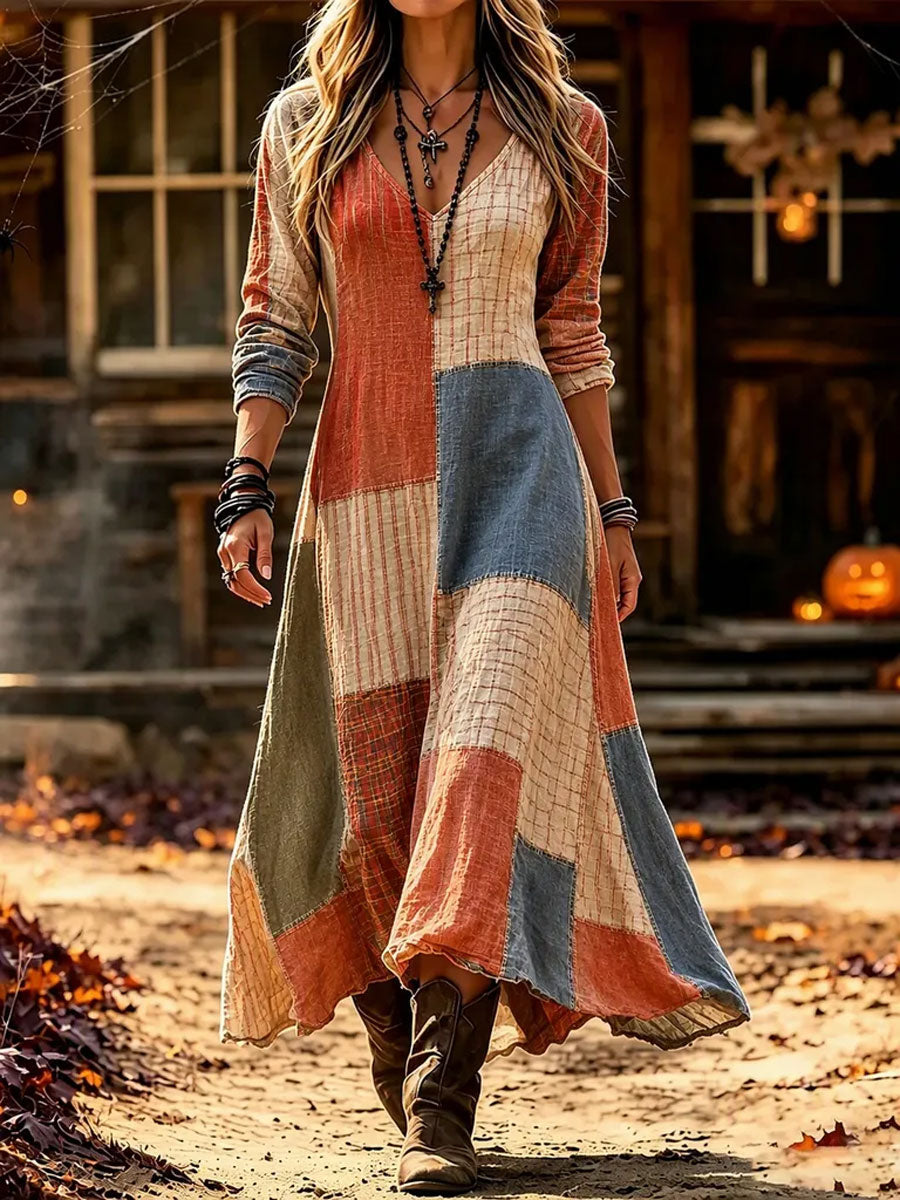 Women's Fall Pattern Casual Dress