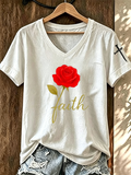 Women'S Rose Of Faith T-Shirt